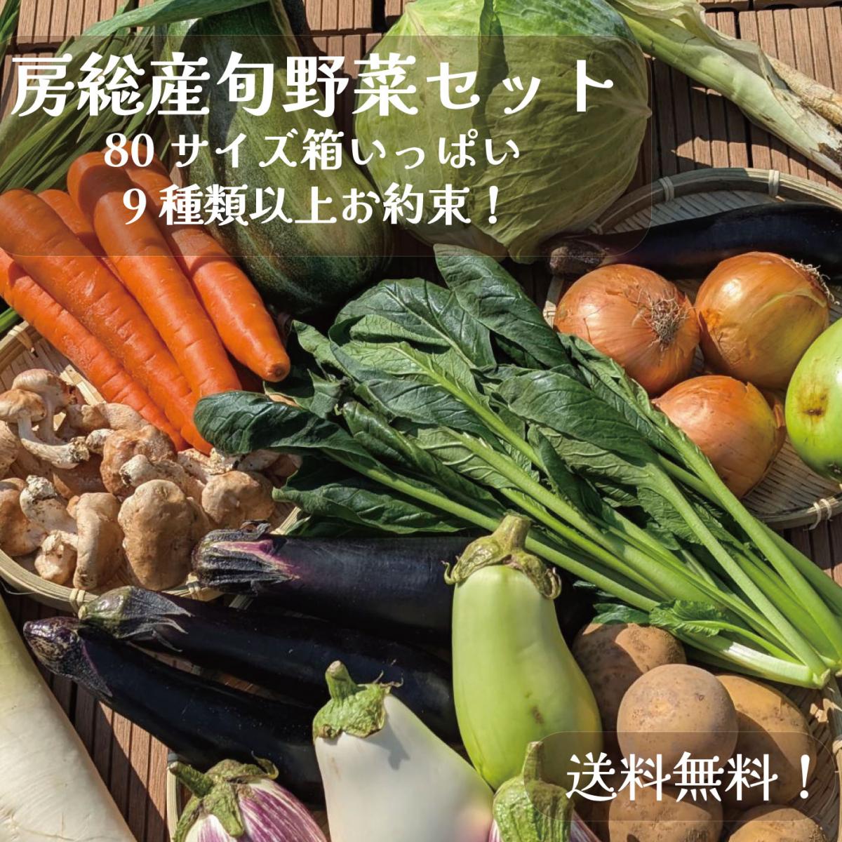 【80サイズ箱いっぱい】新鮮房総野菜詰め合わせセット　産地直送　産直　房総直売所販売野菜をご家庭で。サムネイル