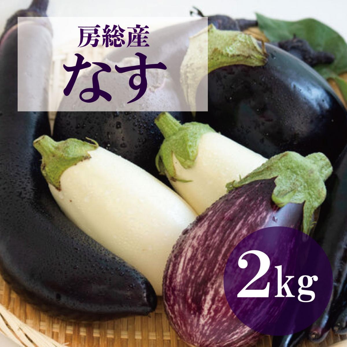 【房総産採れたてとろとろなす!2㎏!】茄子　産地直送　産直　道の駅　直売所品をお手軽にサムネイル